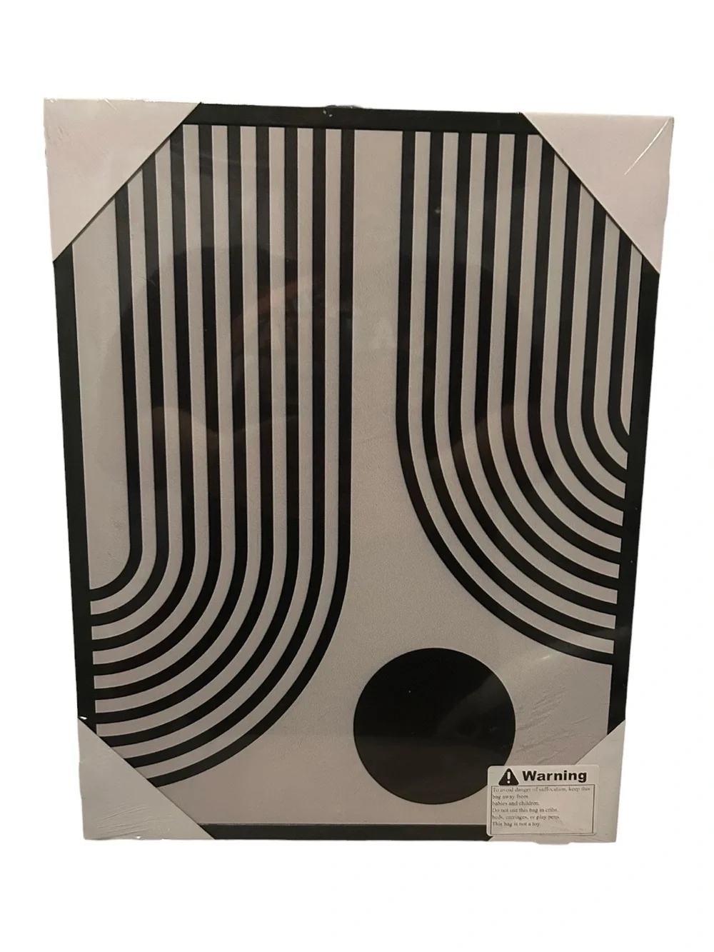 Modern Black & White Geometric Wall Art NWT
